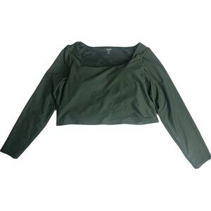 Old Navy PowerSoft Cropped Activewear Top Women’s XXL Built In Bra Long Sleeve